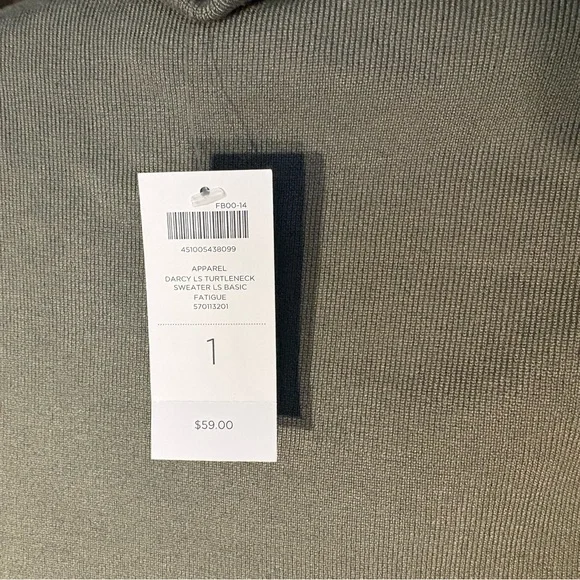 NEW CHICO’s Olive Turtleneck Sweater for Women M - Picture 6 of 8